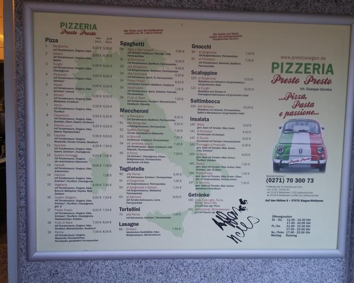 Pizzeria Presto Presto